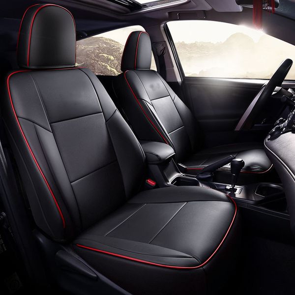 Coprisedili speciali per auto per Toyota Select Rav4 Cuscino del sedile protettivo in pelle artificiale impermeabile 2 accessori auto interni anteriori/3 posteriori