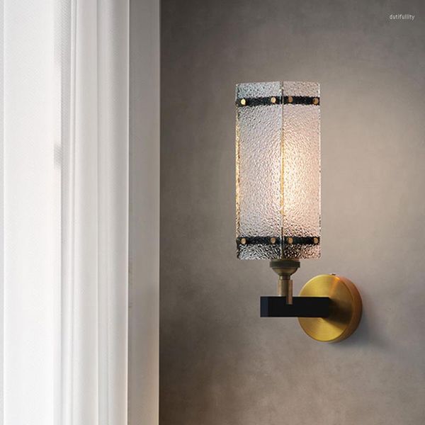 Duvar lambaları Modern Işıklar Sconce Nordic Yatak Odası Cam Dekor Kapalı Ev Işığı Oturma Odası Çatı Yatağı Yan Ayna Armatürü