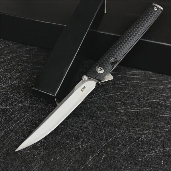 Coltello pieghevole leggero tattico Marked M390 Lama da 3,14 pollici Manico in nylon nero Coltello da campeggio per caccia da esterno per tutti i giorni 7096 3810 Strumento EDC per autodifesa