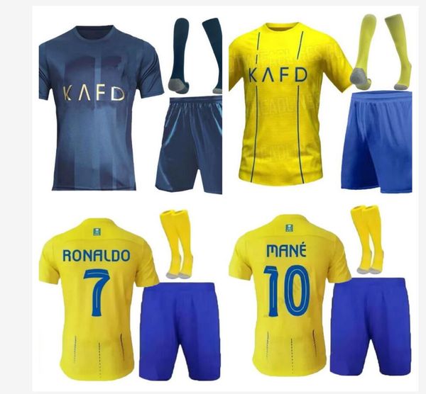 23/24 MESSIS Inter MiamiS Fora de casa Terceiro fora conjuntos de kits de futebol masculino infantil RonALdOs ai Nassrs camisas de futebol CR7s uniforme de futebol