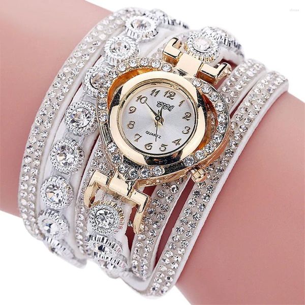 Relógios de pulso femininos pulseiras brilhantes relógio de pulso senhoras moda relógio de quartzo relógios de diamante casual vestido relógio