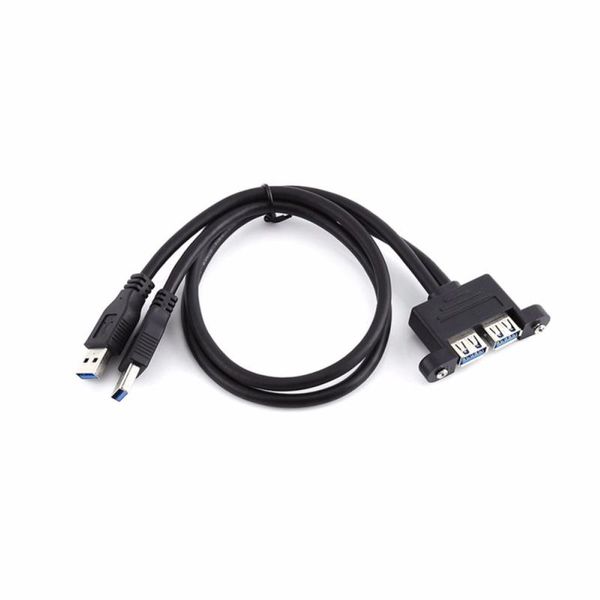 Бесплатная доставка комбинированный двойной USB 30 удлинительный кабель «папа-мама» с винтовыми гнездами и отверстиями для крепления на панели Lxkge