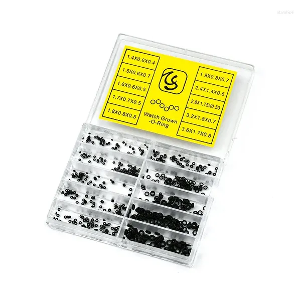 Uhrenreparatursätze, 1 Box, mehrere Mini-Gummidichtungen, O-Ringe, wasserdichte Ringkopfdichtung, Premium-Werkzeuge für Uhrmacher