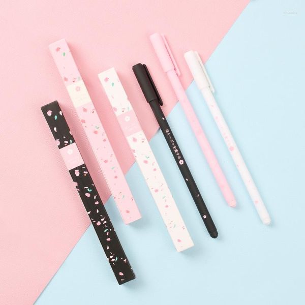 1 pz 0.38mm Kawaii Cherry Blossom Penne a inchiostro gel Carino Sakura Penna Business Firma Scuola Ufficio Forniture per la scrittura di cancelleria