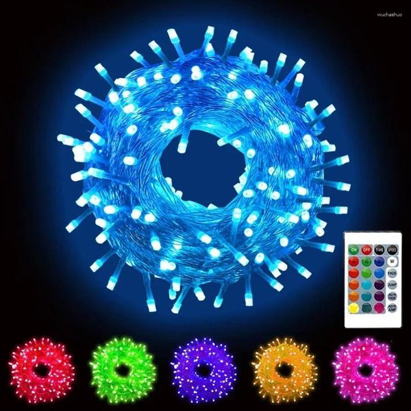 Stringhe LED Christmas String Light 20M 200 RGB che cambia ghirlanda di fata con telecomando per l'albero di Natale Decorazioni per le feste di nozze