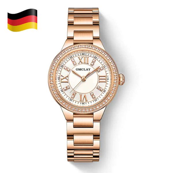 Новые модные 2023 Euclair водонепроницаемые английские женские римские цифровые часы со стальным ремешком