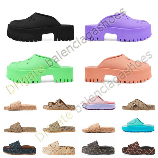 sandálias clássicas famosas designers femininas Plataformas de caminhada Slipper Fashion Girmaiffrimer Lovers Luxurine's Luxurine Rosa Slides