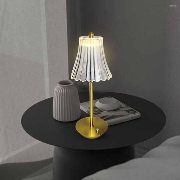 Lampade da tavolo Lampada per atmosfera in acrilico Touch Control ricaricabile Luci notturne decorative Regolabili dimmerabili Cordless per accessori per la casa