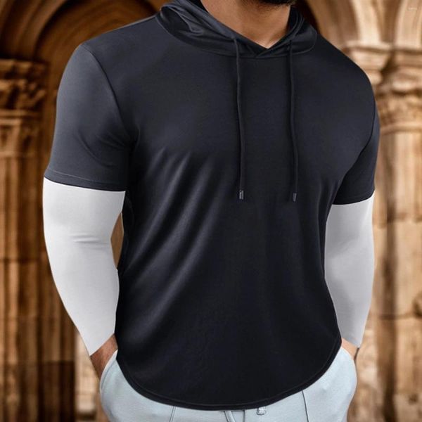 Felpe con cappuccio da uomo Felpa con cappuccio riflettente Pullover T-shirt a maniche lunghe da corsa Allenamento Allenamento sportivo Abbigliamento fitness 12 regalo