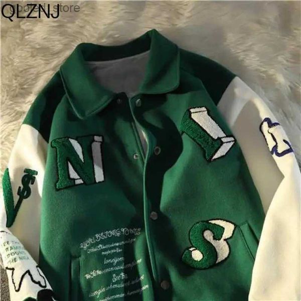 Herrenjacken Vintage Varsity Jacken Männer Kleidung Brief Schädel bestickte Baseballuniform Y2k Streetwear Frauen College Bomberjacke Mäntel Q231109