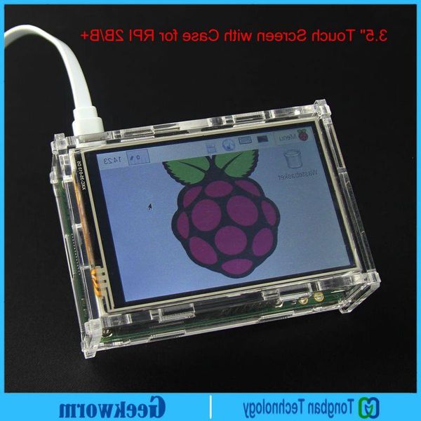 Бесплатная доставка Raspberry pi 35-дюймовый ЖК-экран TFT с сенсорным экраном (320*480) Акриловый чехол для Raspberry Pi 3 Model B и Pi 2 Kblwe