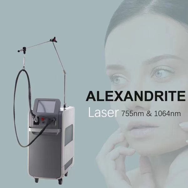 2024 novo pulso longo 755nm 1064nm alexandrite nd yag máquina de remoção de cabelo a laser médico salão de beleza uso máquina de beleza de remoção de pigmento