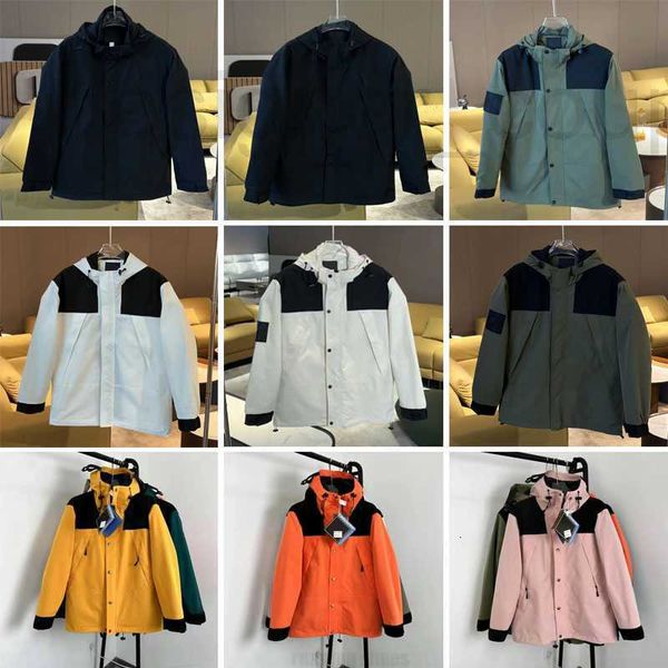 Jaquetas masculinas designer luxo 2023 norte puffer primavera outono homens mulheres ao ar livre colar impermeável windbreaker com capuz outwear leve respirável