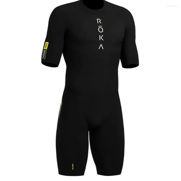 Set da corsa 2023 ROKA Cerniera posteriore Uomo Ciclismo Dermotuta Triathlon Speedsuit Trisuit Abbigliamento da corsa manica corta