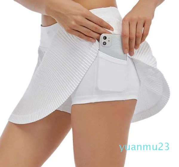 Fiess Fitnessstudio-Kleidung für Damen, Workout, schnell trocknend, atmungsaktive Shorts mit Tennis-Sport-Yoga-Rock, feine Orgelfaltenröcke, Golf, Laufen