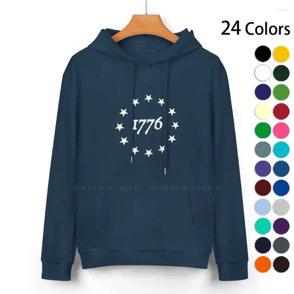 Erkek Hoodies 1776 Saf Pamuklu Hoodie Sweater 24 Renkler Amerika ABD Hooded Sweatshirt Kadınlar Erkekler Unisex Hediyeler Isı