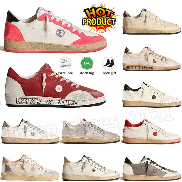 Neuerscheinung Italien Marke Freizeitschuhe Damen Super Star Schuhe Luxus Goldens Pailletten Classic White Gooseity Do-old Dirty Designer Man Sneakers große Größe 46