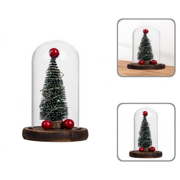 Decorações de Natal Adicione atmosferas Lâmpada de cúpula de vidro compacta durável para sala de estar