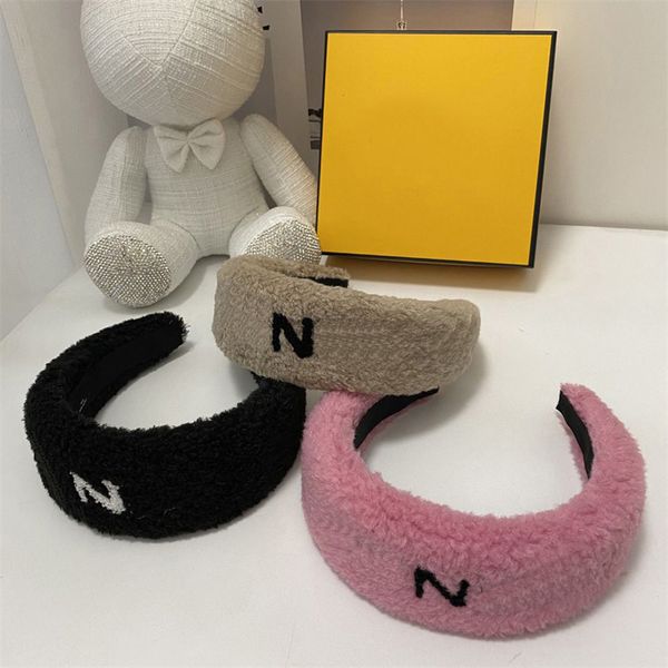 Mode Flauschiges Stirnband Frauen Fuzzy Designer Stirnbänder Marke Haarband Luxus Haar Zubehör Geschenk Kopf Band