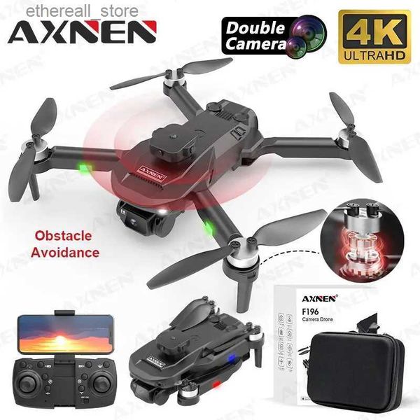 Drones AXNEN F196 Mini Drone 4K Foto 360 Obstáculo Evitar Fotografia Aérea RC Dron Brushless Motor Dobrável Quadcopter Brinquedo Presente Q231108