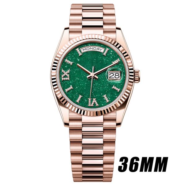 Damen-Herrenuhr, Designer-Uhren, hochwertige Damen-Diamant-Top-Uhr, Unisex, automatische mechanische Uhren, Business-Edelstahl, 36 mm, wasserdichte Uhren