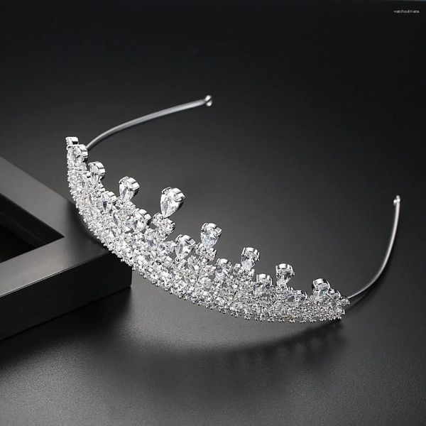 Fermagli per capelli galleggianti Forcina non riposata Accessori intarsiati con zirconi da sposa in stile europeo e americano