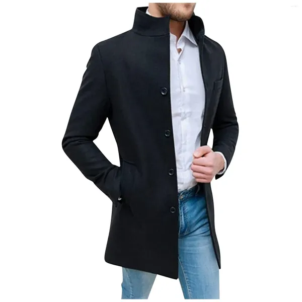 Coletes masculinos jaquetas para homens moda lapela casual cardigan jaqueta de manga comprida slim encaixe top qualidade windbreaker