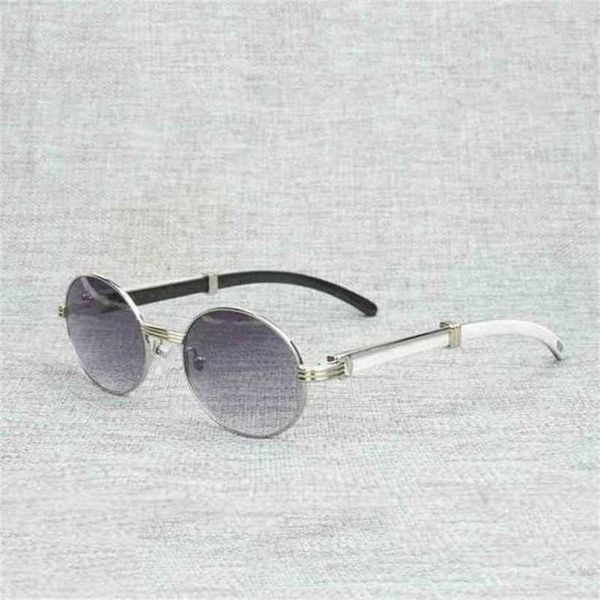 Designer de luxo de verão óculos de sol vintage preto búfalo chifre de madeira natural arca de óculos transparentes para mulheres óculos ao ar livre redondos redondos yeglasseskajia