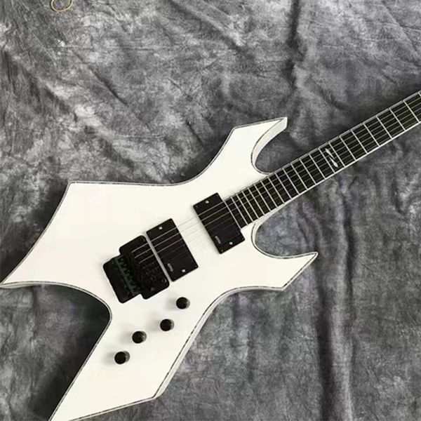 Nova guitarra elétrica em forma de escorpião, guitarra alienígena rock de metal pesado, concha colorida embrulhada