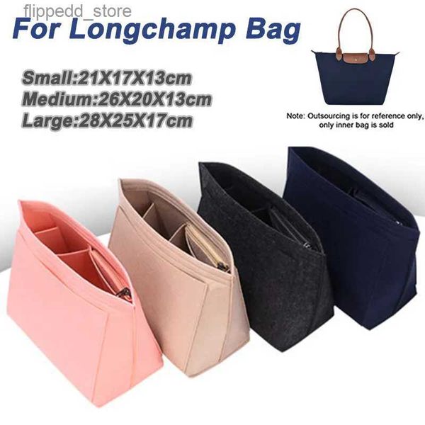Kozmetik Çantalar Keçe takma torba el çantası astar torbası için uyuyor Keçe bezi makyaj torbası desteği seyahat taşınabilir ekleme çanta organizatörü q231108