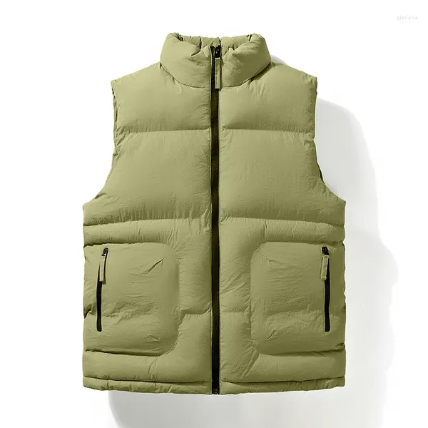 Gilet da uomo 2023 Allentato Mens Giacca calda Gilet senza maniche Autunno Termico Morbido Cappotti casual Uomo in cotone maschile Addensare Gilet