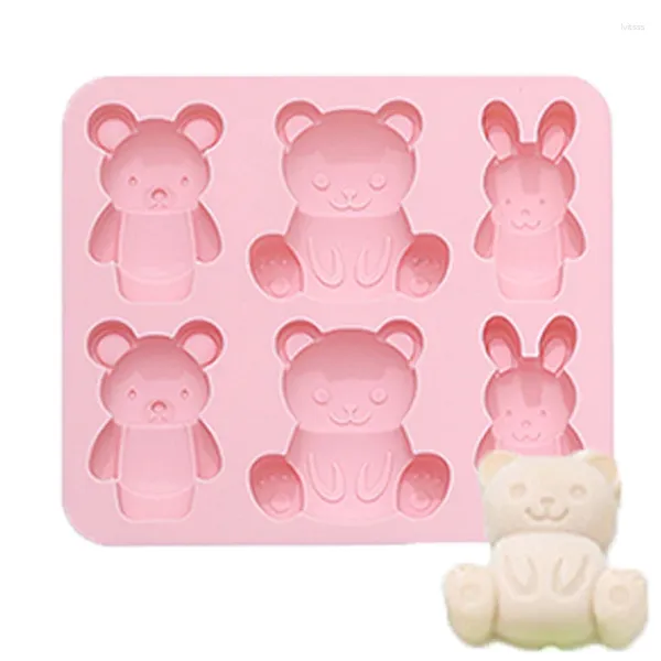 Moldes de cozimento Bonito Urso e Desenhos Animados Molde de Silicone Bolo de Chocolate Acessórios de Cozinha Bandeja SQ0501