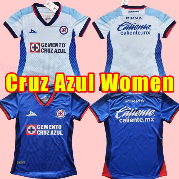Frauen 23 24 Cruz Azul Fußballtrikots CDSyC Mexiko Liga Pineda Romo ALVARADO RODRIGUEZ 2023 2024 Home Fußballtrikots LIGA MX Camisetas de Futbol Mädchen