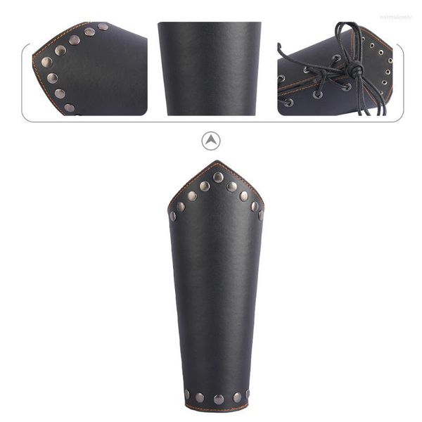 Luvas sem dedos Coulather Unisex Arm Guard Medieval Bracer Costomes Acessórios