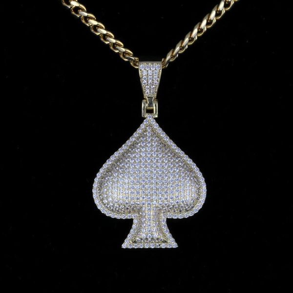Designer de jóias divertir novo estilo moda hip hop jóias 18k banhado a ouro bling corrente rap coração pingente colar para mulheres