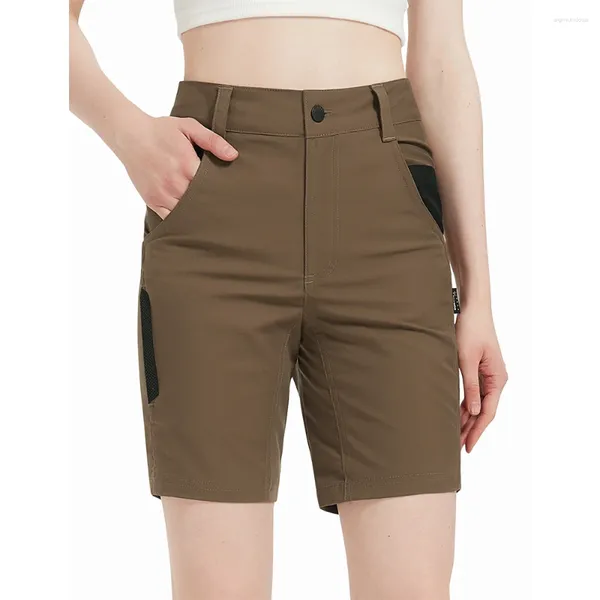 Shorts femininos carga mulheres rápidas secas caminhadas verão viagem ativo golfe bolsos vintage streetwear perna larga
