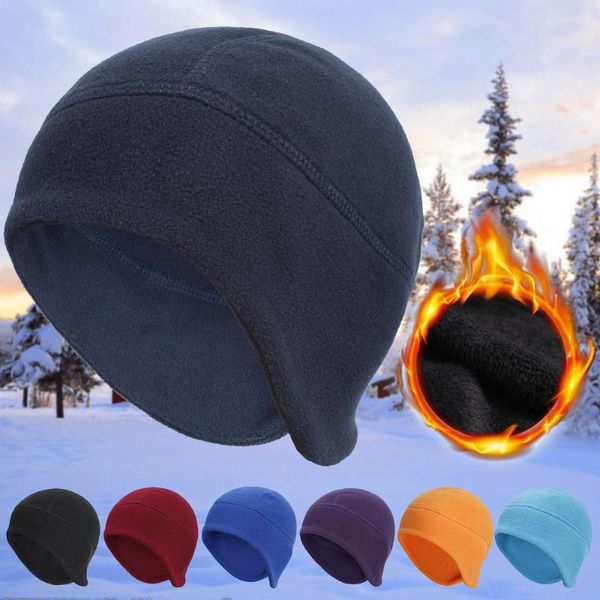 Outdoor-Hüte Stil Winter Warm Watch Cap Weiche Polarfleece-Mütze Dicker Winddichter Totenkopf Für Männer Frauen Tägliches Zubehör