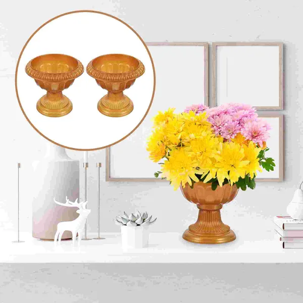 Vasen Europäische römische Becken Kunststoff Hochzeit Blumentöpfe Balkon Säule Garten Säule Pflanzer Blumenvase