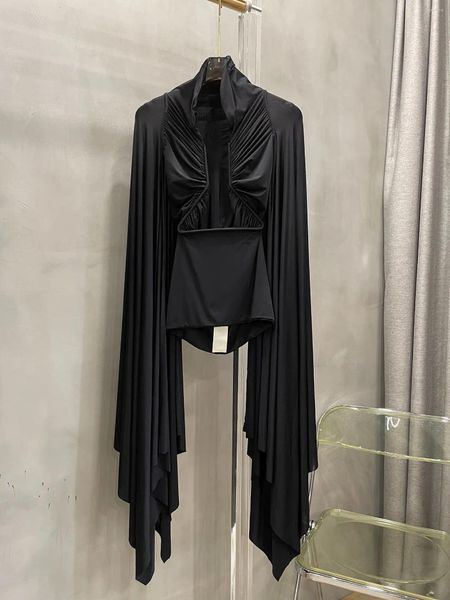 Camicette da donna 2023SS Estate Autunno Lusso Donna Manica a pipistrello di alta qualità Camicia nera Camicetta per Lady Gdnz 9.11
