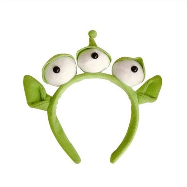 Fascia verde Alien Accessori per costumi cosplay Anime Tre occhi Mostro Fasce per capelli Cute Cartoon divertente Fasce per capelli Ragazza Donna GC2452