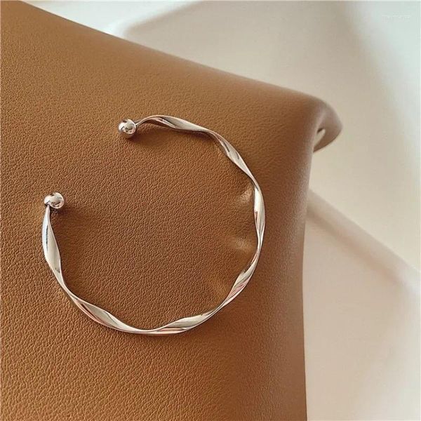 Fascino del braccialetto Colore argento Mobius per le donne Accessorio di gioielli firmati Twist in acciaio inossidabile Commercio all'ingrosso