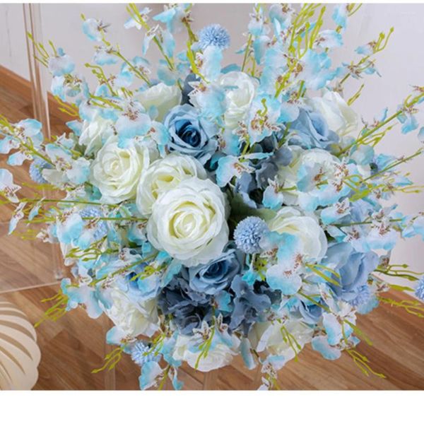 Flores decorativas chegam buquê floral flor bola artificial decoração fundo casamento arte salão janela arco para