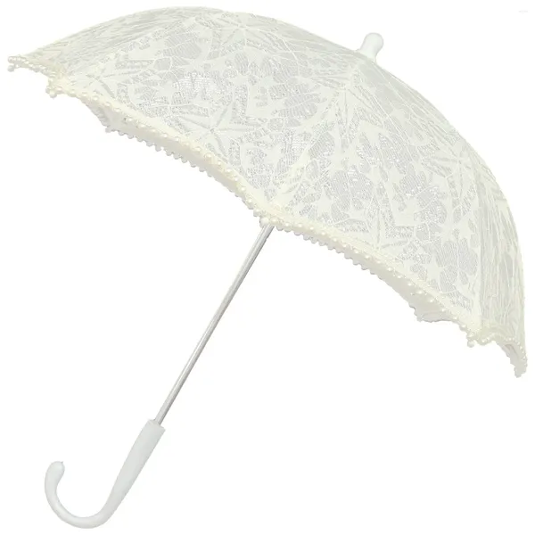 Guarda-chuvas Lace Umbrella Flower Girl Acessórios de casamento Bulk Plastic Bridal Tea Party para crianças