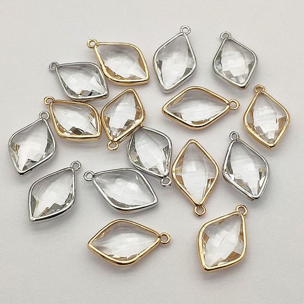 Cincini Arrivo 24x14 mm 50pcs Crystal Crystal Charm per le parti della collana fatta a mano Accessori fai -da -te Risultati di gioielli 230408