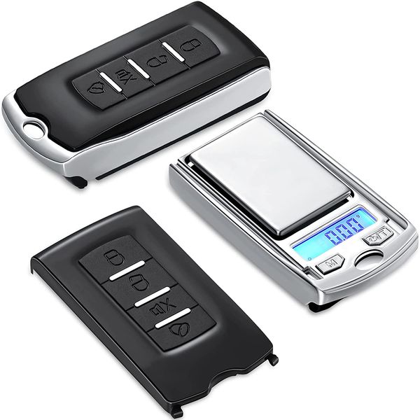 Mini bilancia tascabile digitale portatile ad alta precisione 200 g/100 g 0,01 g bilancia elettronica a forma di chiave per auto per gioielli in argento sterling cucina cibo bilancia pesapersone