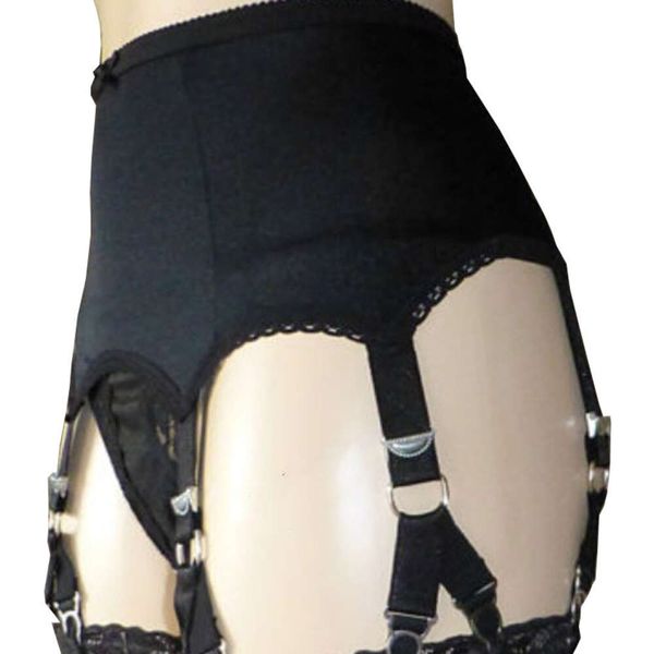 Sexy Vintage-Strumpfgürtel für Damen mit Spitzenstrümpfen, Retro-Hosenträger mit hoher Taille, 6 Träger und 12 Krallen, Dessous-Set