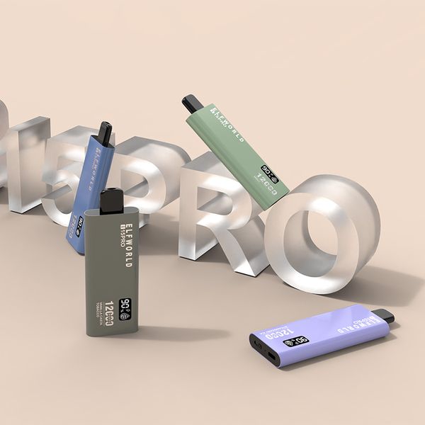 ELFWORLD Digital Box Einweg-Vape-Kit, 12.000 Puffs, Mesh-Spule, wiederaufladbare Pen-Verdampfer, 12.000 Puff-E-Zigaretten