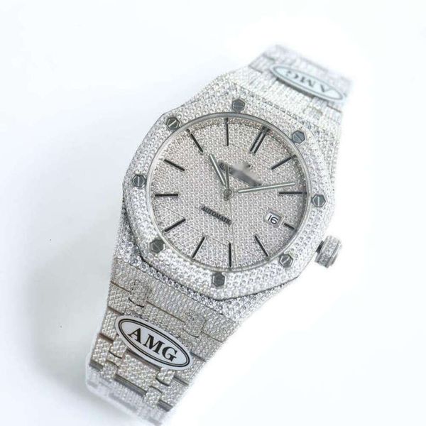 AudemaP Diamond Watch Bp factory Men Costoso Ap Full Menwatch Orologio da polso automatico Qlzl Movimento meccanico di alta qualità Maialino Uhr Busto Giù Montre Iced Out Royal Relo