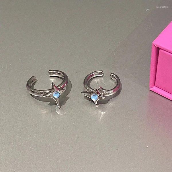 Anelli a grappolo Y2k Star Crystal Fidget Ring Geometria irregolare regolabile Set da sposa in stile coreano per le donne Commercio all'ingrosso di gioielli di moda
