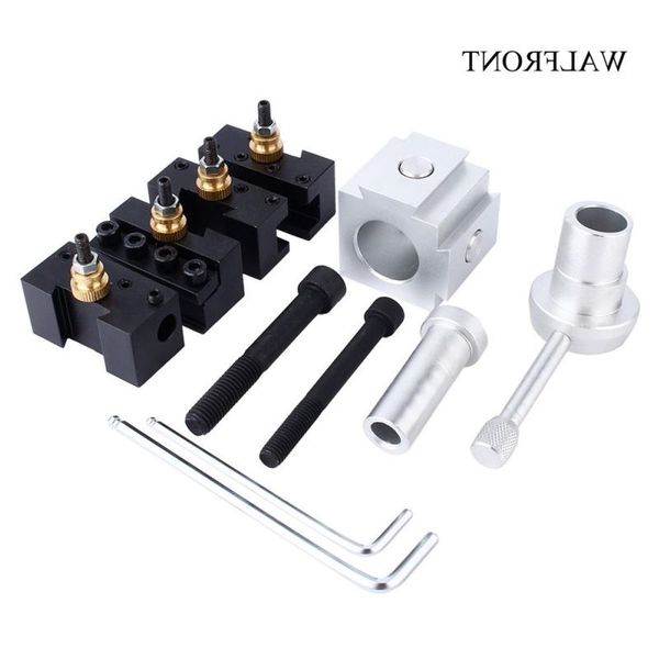 Freeshipping Mini CNC Torno Ferramenta Titular Mudança Rápida Ferramenta Pós Cortador Titular Parafuso Kit Conjunto Chato Bar Turning Facing Titular Chave Gdtvk